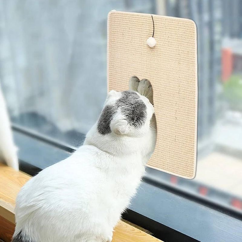GENERICO - Alfombra Rascadora para Gatos con Juguete Interactivo