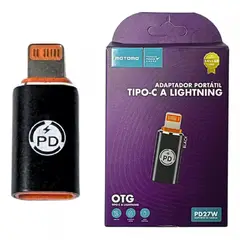 MOTOMO - Adaptador OTG Para Cable C A Lightning 27W Datos Carga