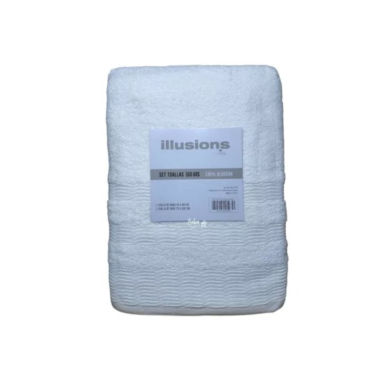 CUISINE BY IDETEX - Set De Toallas 500 Gr Illusion Idetex  140x70 Cm Blanco