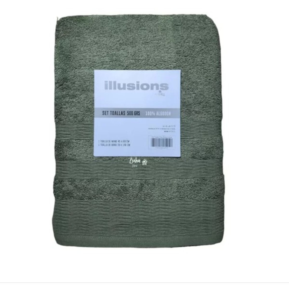 CUISINE BY IDETEX - Set De Toallas 500 Gr Illusion Idetex  140x70 Cm Verde