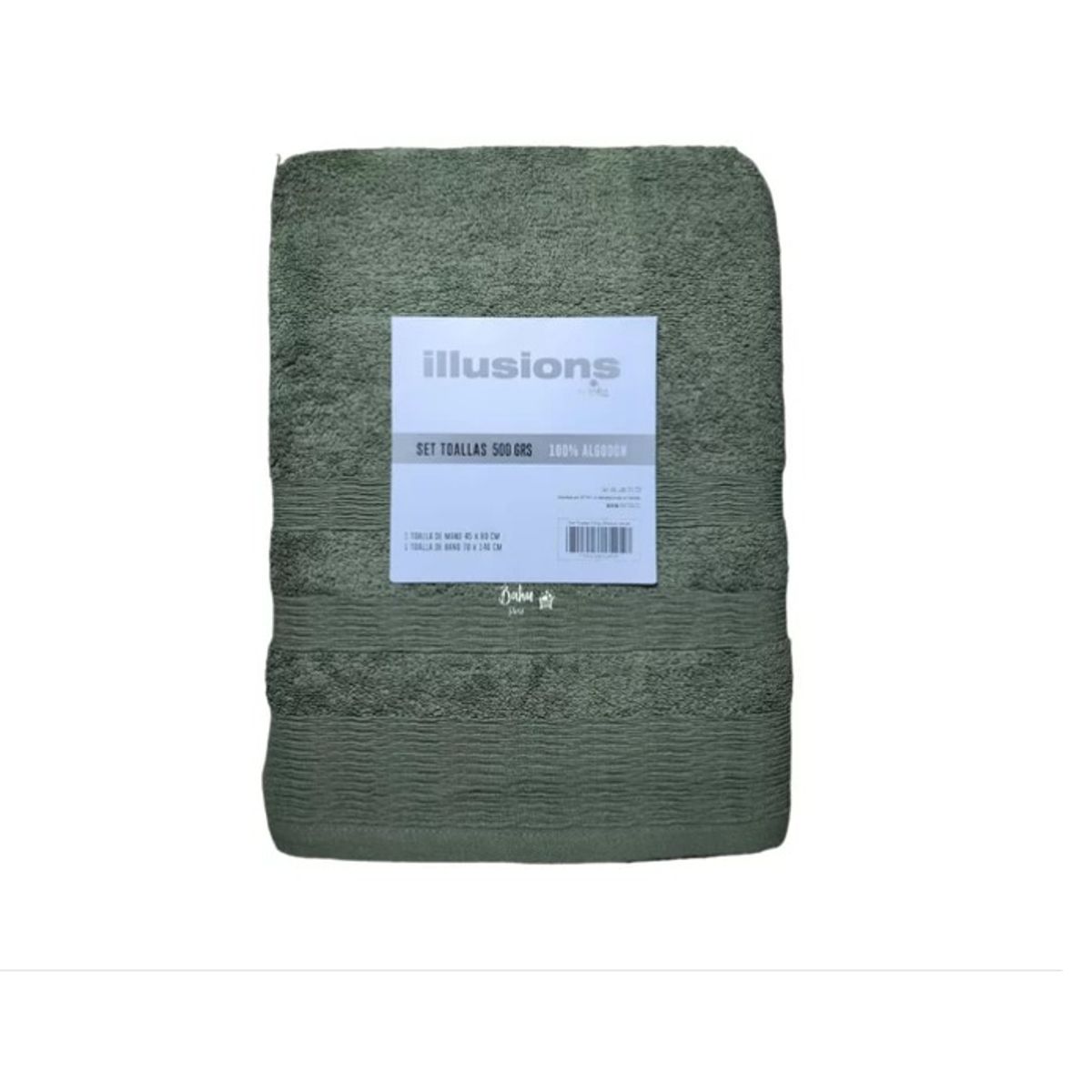 CUISINE BY IDETEX - Set De Toallas 500 Gr Illusion Idetex  140x70 Cm Verde