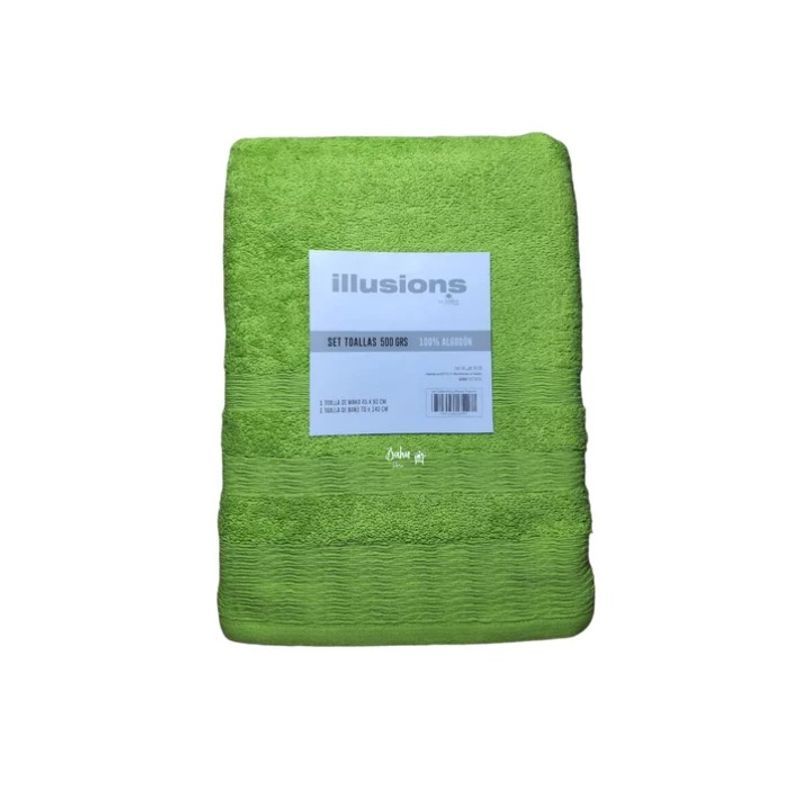 CUISINE BY IDETEX - Set De Toallas 500 Gr Illusion Idetex  140x70 Cm Pistacho