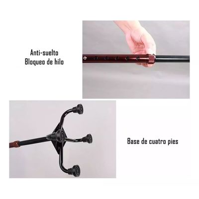 Imagen 2 del producto Bastón 4 Patas Cuadruple Ortopedico Regulable