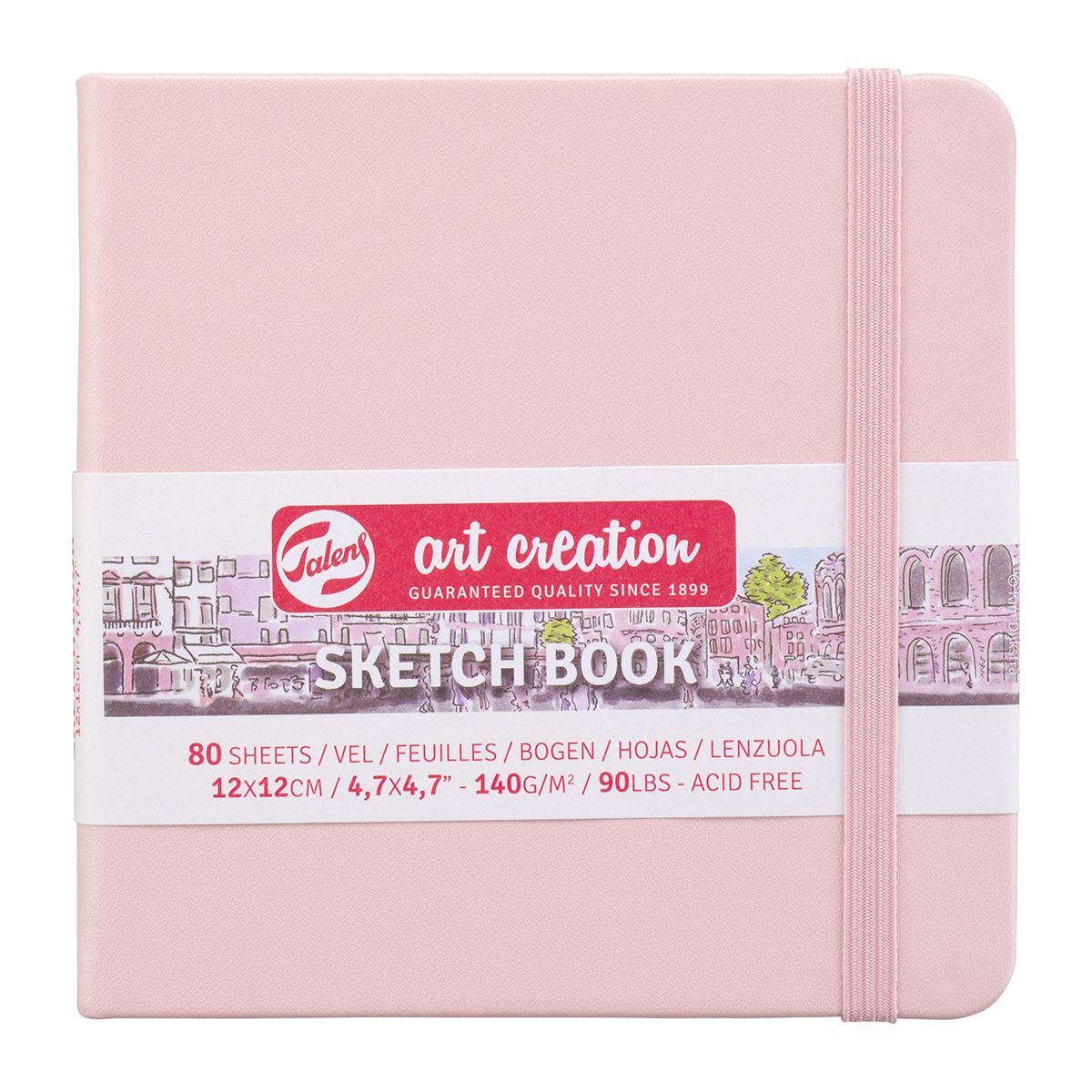 ART CREATION - Libreta Sketchbook Rosa Pastel 140grs 80hjs - 12x12