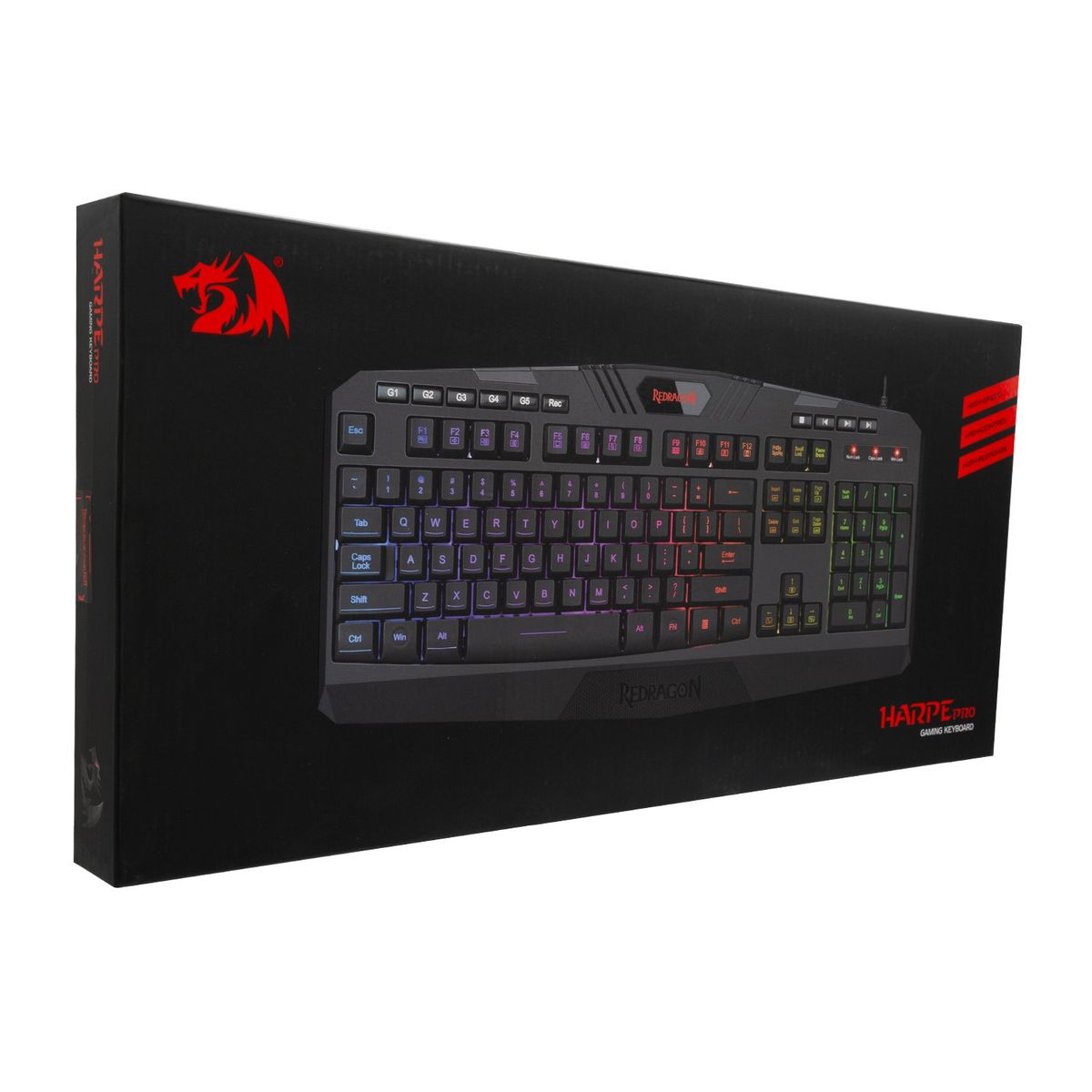 REDRAGON - K503A-RGB-SP TECLADO GAMER ALAMBRICO MEMBRANA HARPE SP