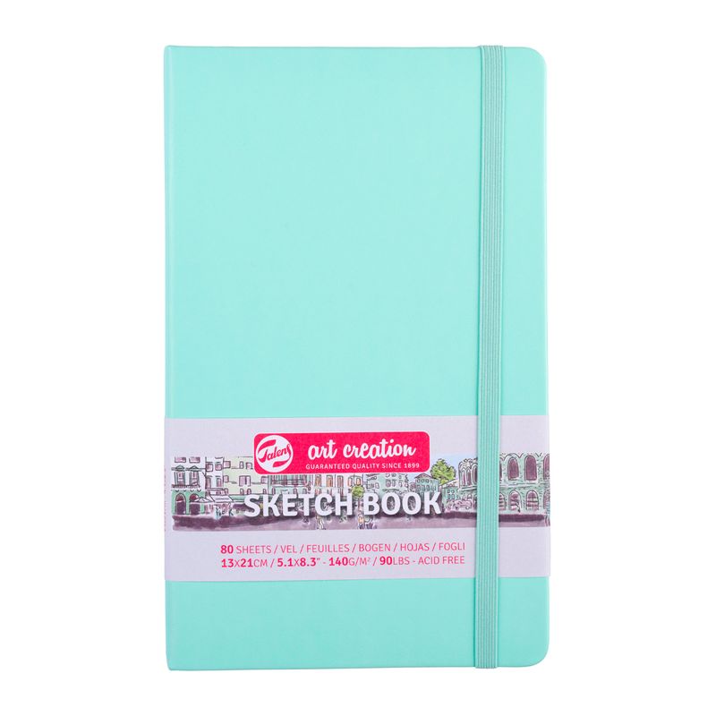 ART CREATION - Libreta Sketchbook Menta Fresca 140grs 80hjs - 13x21