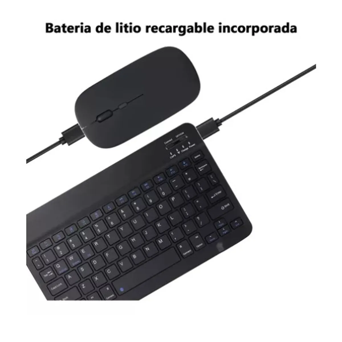 OFERTABKN - Kit Teclado +mouse Inalambrico Bluetooth Para Pc Android Negro