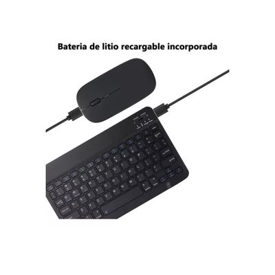 Imagen 2 del producto Kit Teclado +mouse Inalambrico Bluetooth Para Pc Android Negro