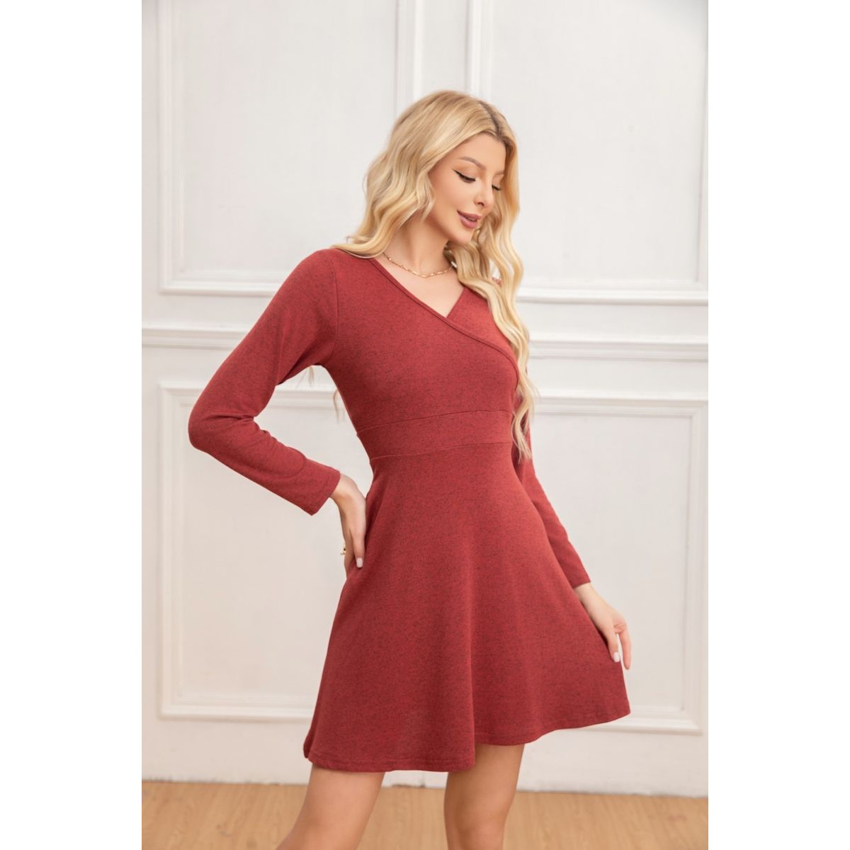 LIKE SHOP - Mini Vestido Corto Manga Larga Corte Princesa 2004