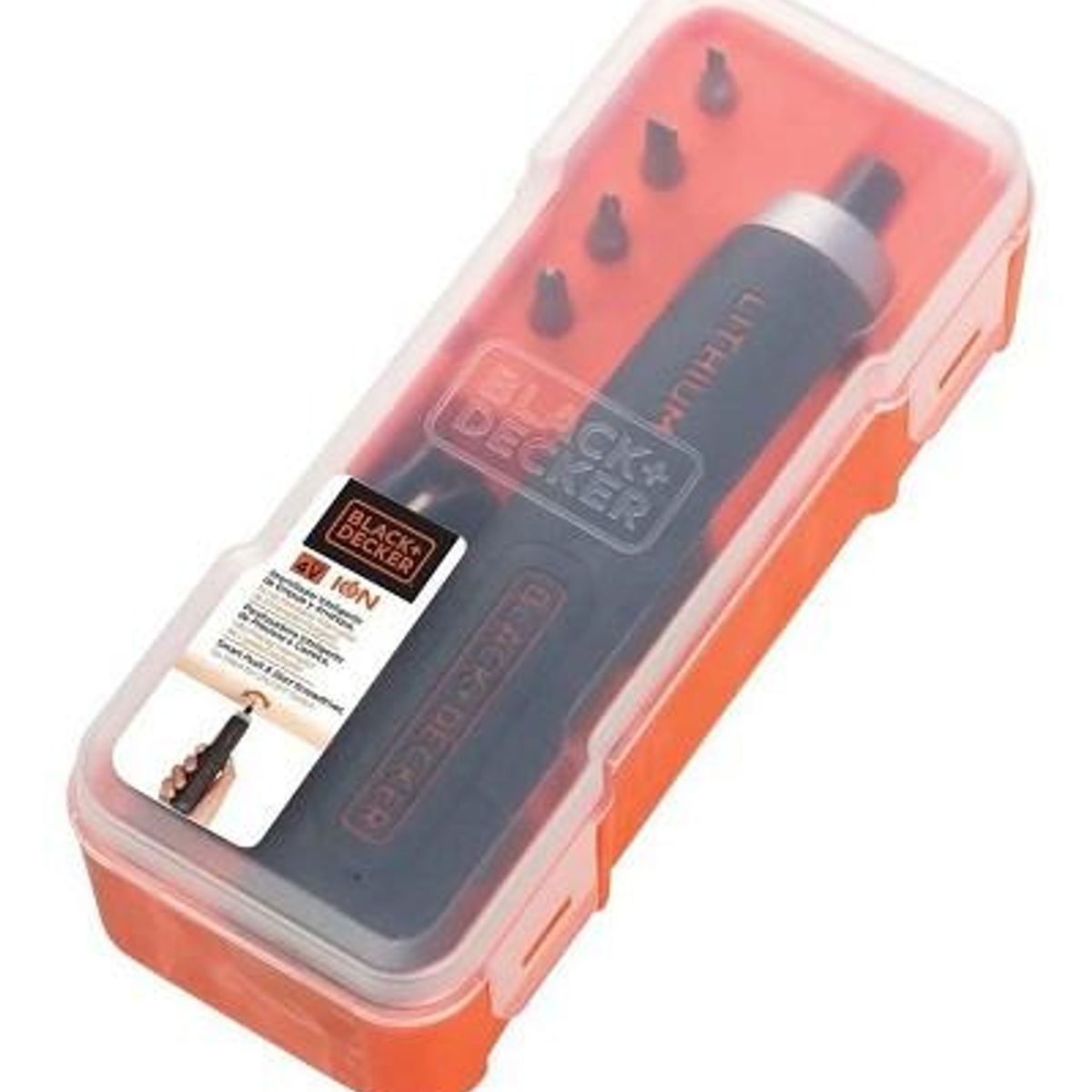 BLACK+DECKER - ATORNILLADOR INALÁMBRICO BLACK + DECKER  BD40K4-LA 4V + 4 ACC +USB