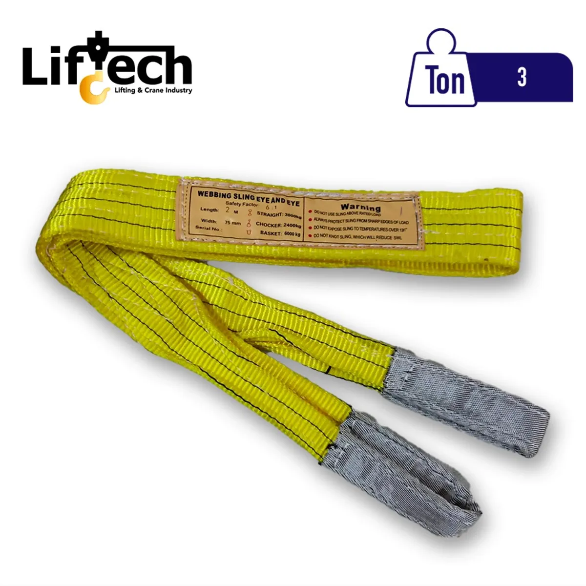 GENERICO - Eslinga plana LifTech factor 61 3Ton 3x 4m