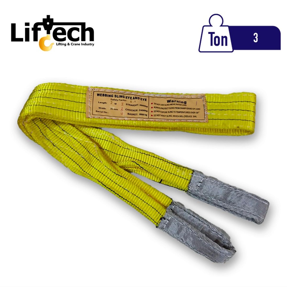 GENERICO - Eslinga plana LifTech factor 61 3Ton 3x 6m