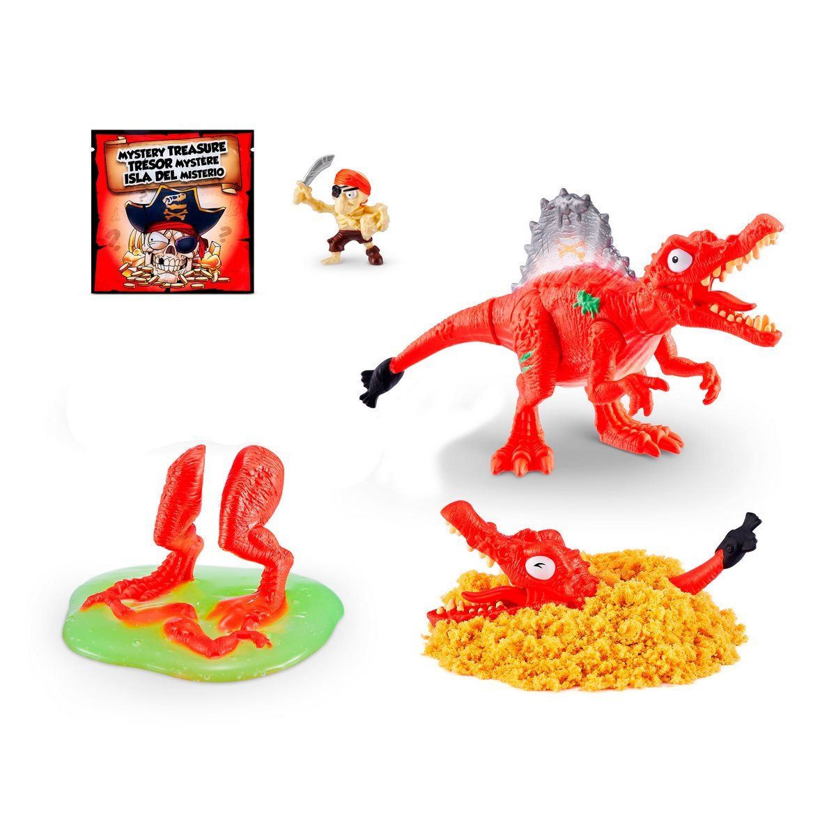 SMASHERS - Mini huevo SMASHERS Dino Island rojo con sorpresas