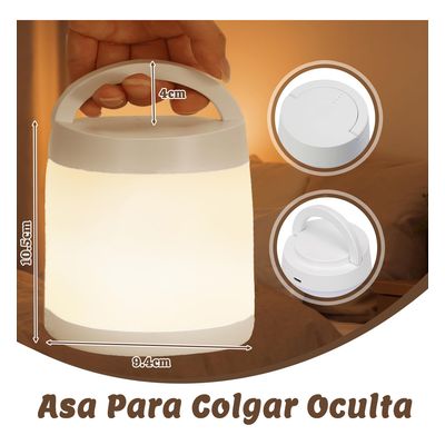 Imagen 2 del producto Luz de Noche Recargable para Niños Habitación Cámping-Blanco