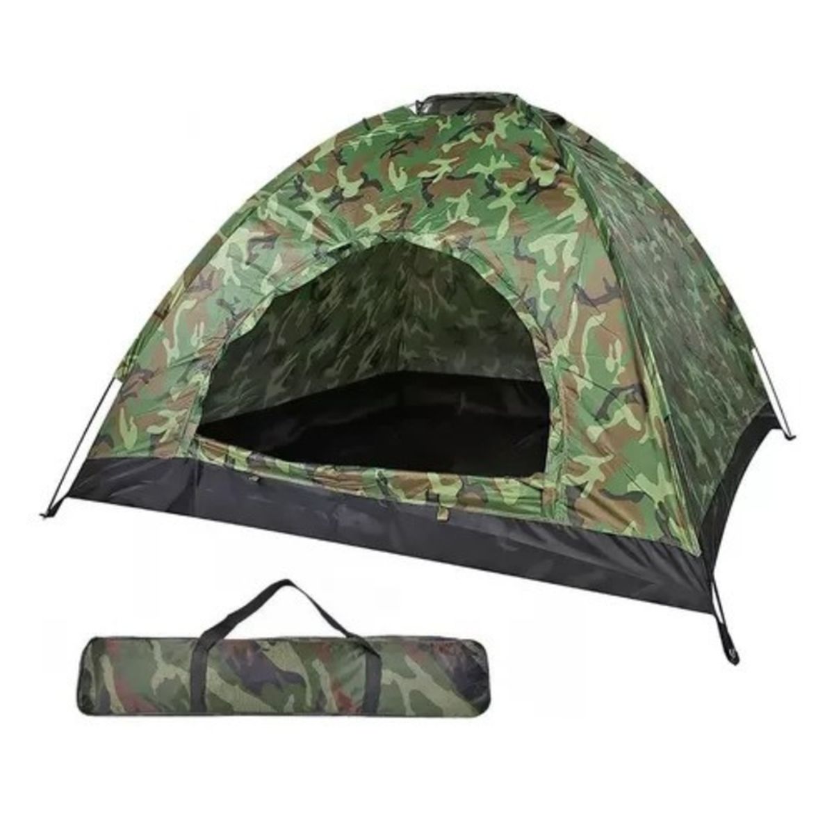 GENERICO - Carpa camping 2 personas automática camuflaje Bighouse