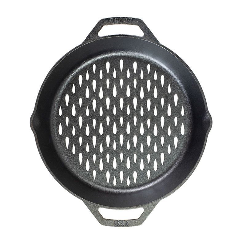 LODGE - Canasta para Parrilla Doble Asa 30 cm - Negro