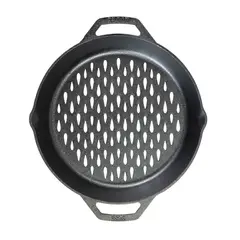 LODGE - Canasta para Parrilla Doble Asa 30 cm - Negro