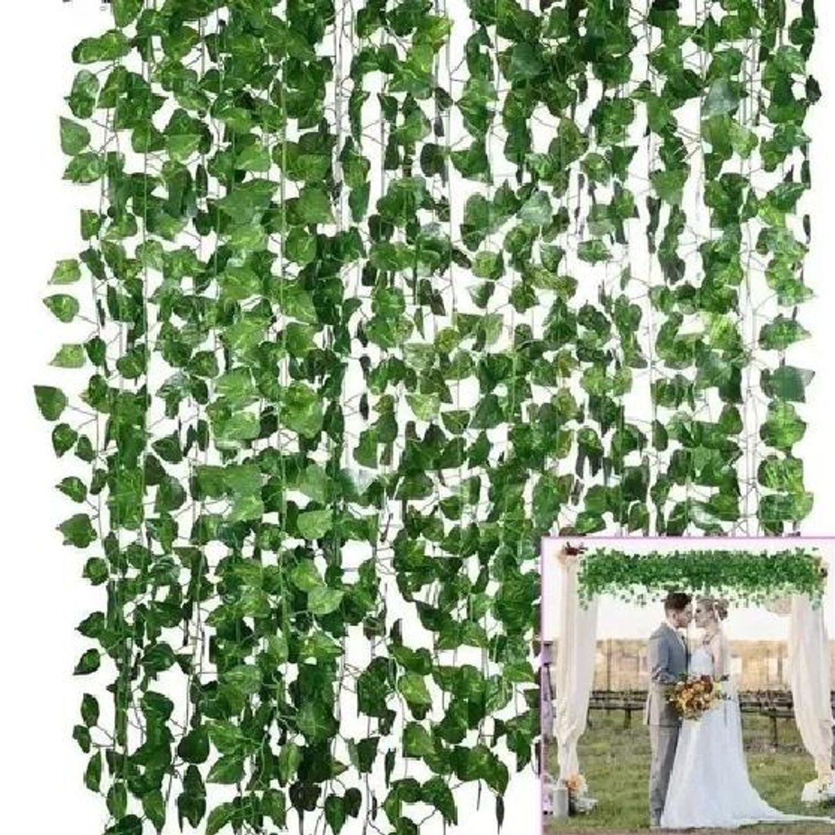 GENERICO - 48 Tiras Planta Artificial Enredadera 210cm Decoración