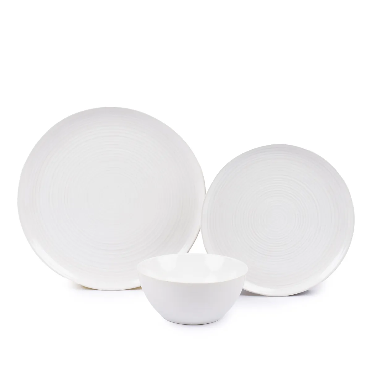 SIMPLIT - Pack Doble Juego de Loza 12 pcs Toscana Cerámica Simplit