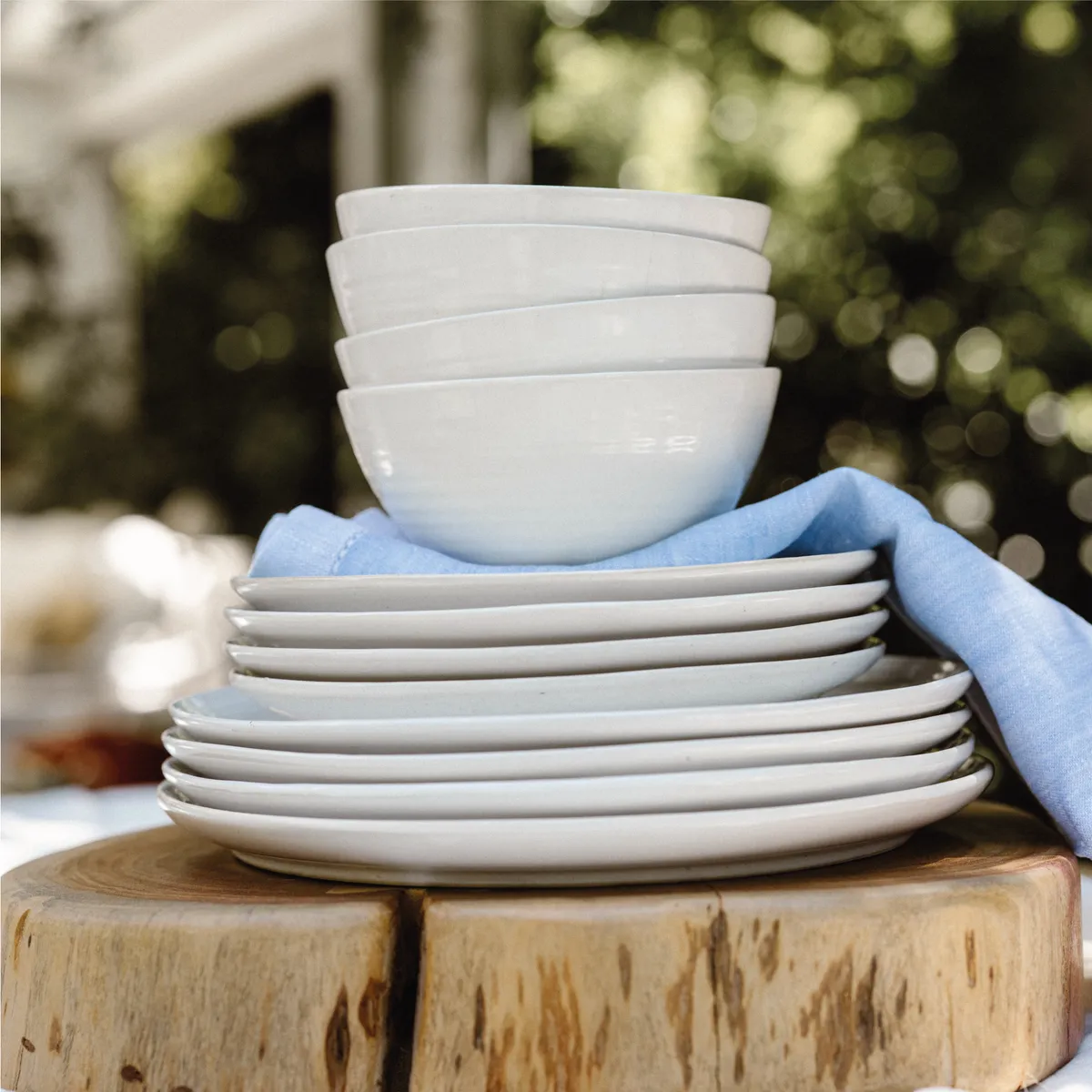 SIMPLIT - Pack Doble Juego de Loza 12 pcs Toscana Cerámica Simplit