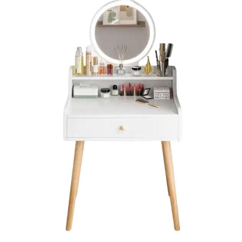 DETODOYMAS - Tocador cEspejo y cajon 60cm Chic Home - Blanco