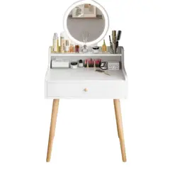 DETODOYMAS - Tocador cEspejo y cajon 60cm Chic Home - Blanco