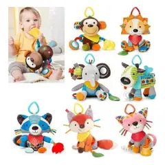 GENERICO - Peluche Sensorial para Bebé con Sonajero y Texturas Diversas