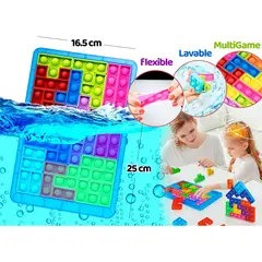 GENERICO - Divertido Rompecabezas Pop It de Silicona Amarillo Tetris