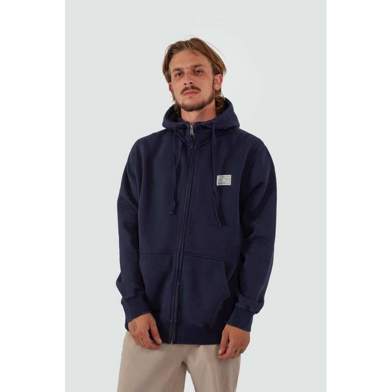 KAYA UNITE - Polerón Hombre Full Zip Patch Navy