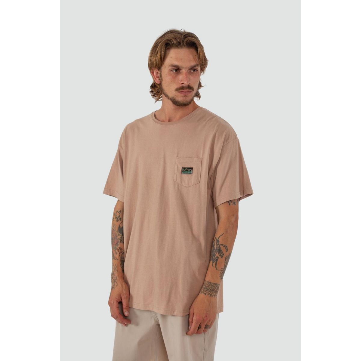 KAYA UNITE - Polera Hombre Woven Lt Terracota