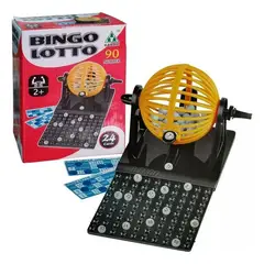 GENERICO - Bingo de Viaje 90 Números con Bolillero para Diversión Familiar