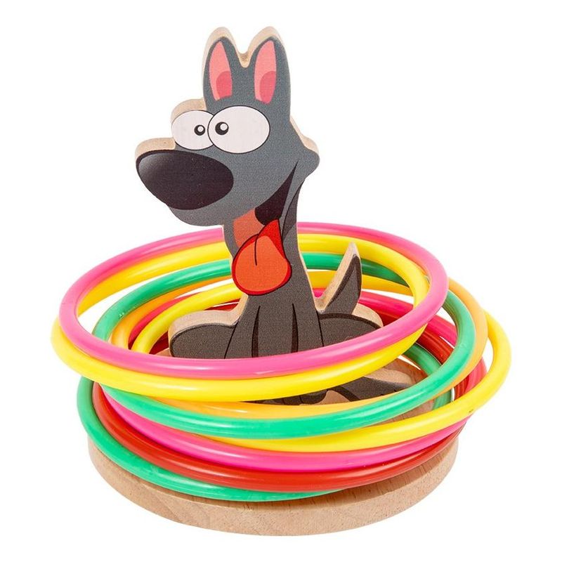 GENERICO - Juego de Lanzamiento de Argollas de Madera Educativo
