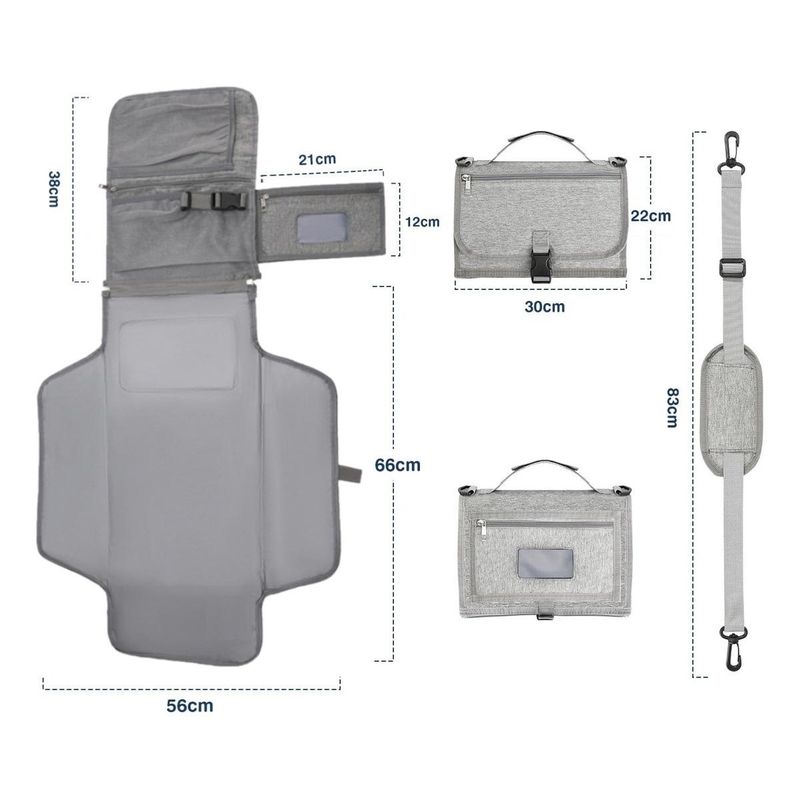 GENERICO - Cambiador Plegable Impermeable para Bebés con Accesorios