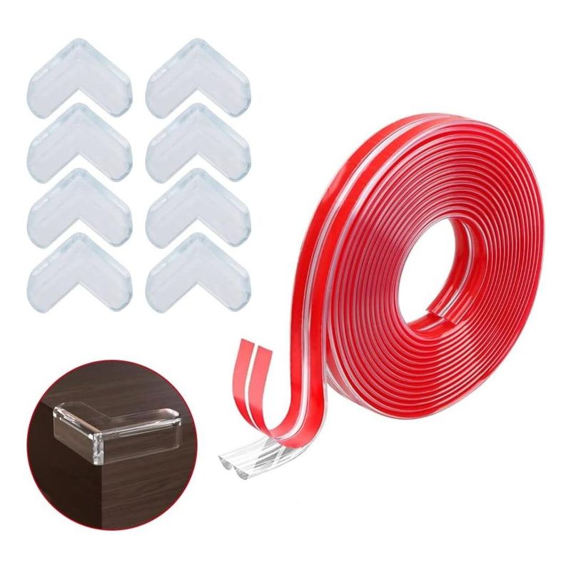 GENERICO - Protector Esquinero Transparente de PVC para Niños y Muebles