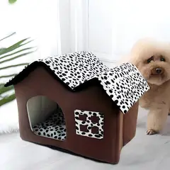GENERICO - Casa Cama Acogedora para Perros y Gatos Pequeños en Felpa