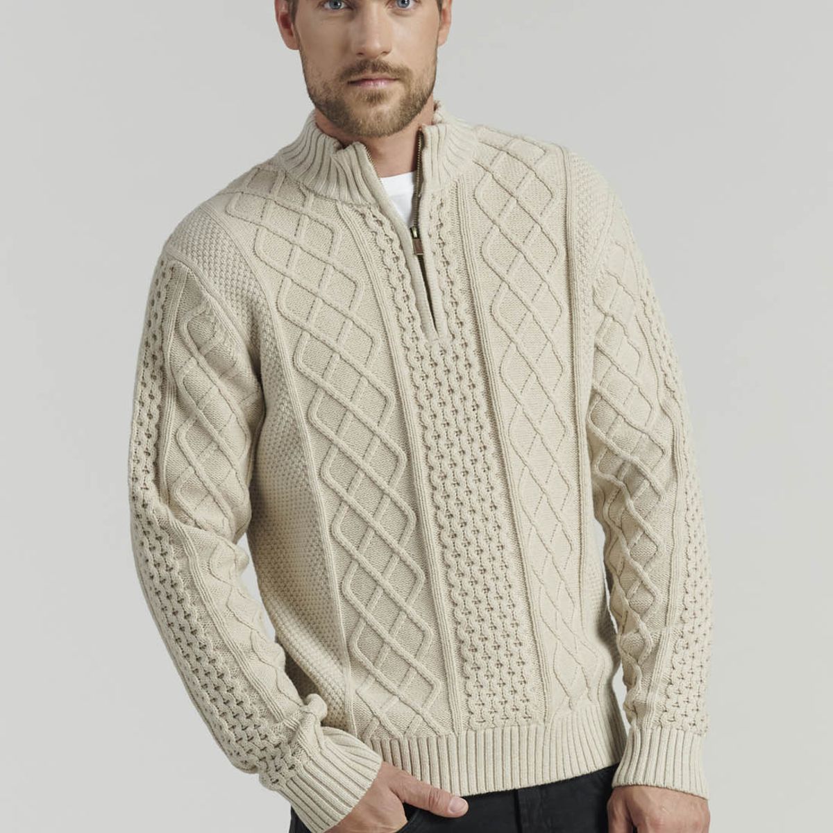 FEROUCH - Sweater Cambridge F Fr Beige Ferouch
