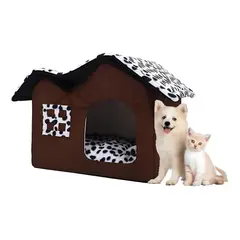GENERICO - Refugio Acogedor para Mascotas - Casa Cama Suave y Lavable