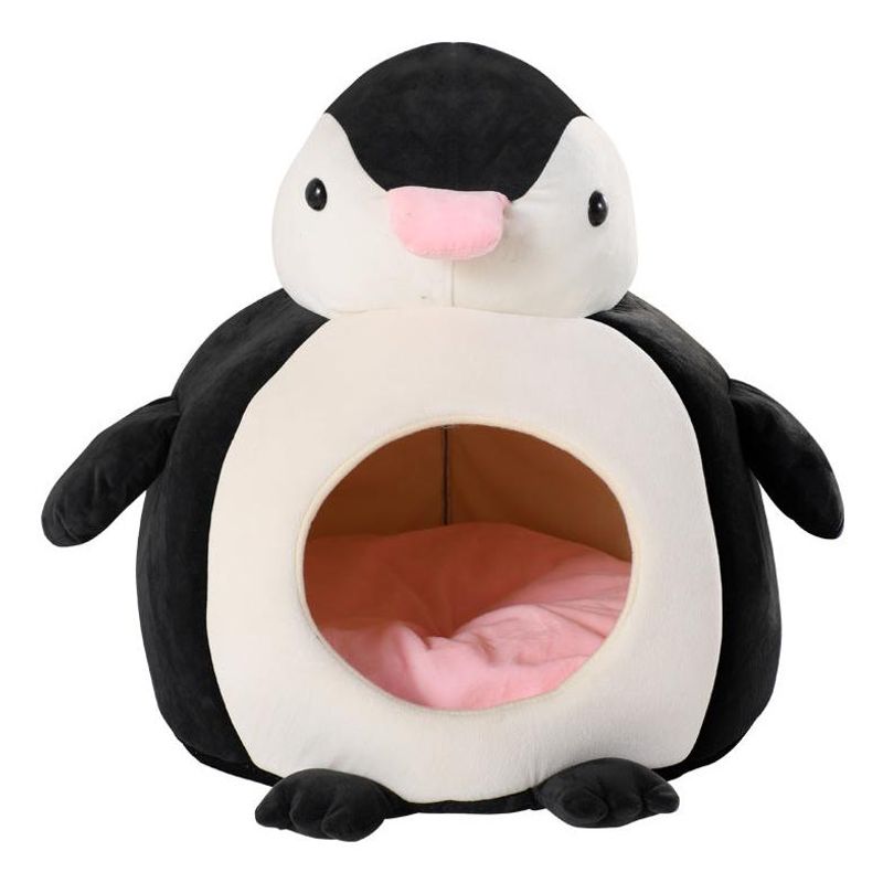 GENERICO - Cama Acolchada en Forma de Pingüino para Mascotas Pequeñas