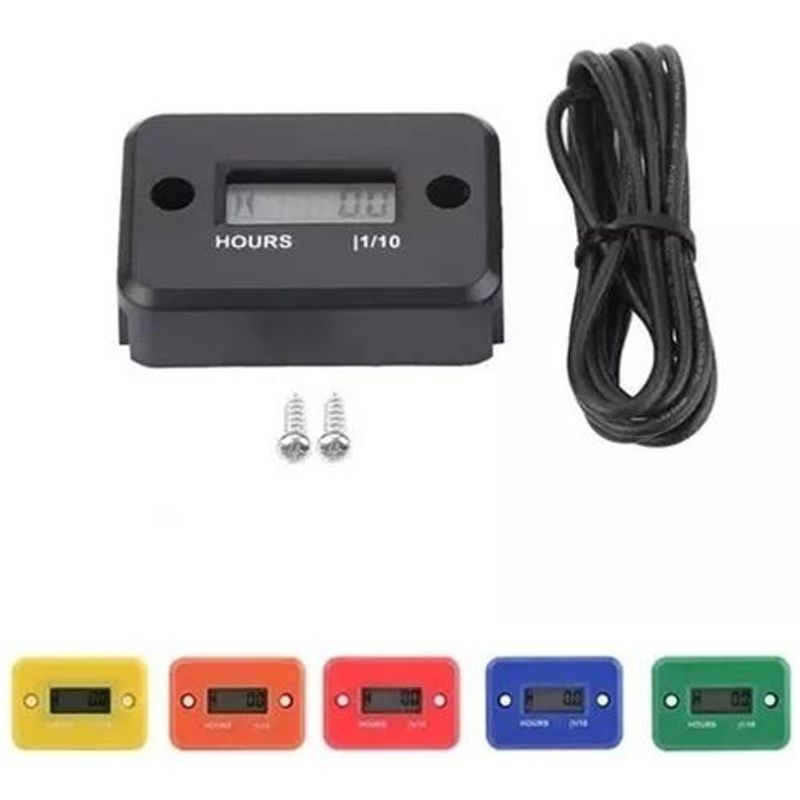 GENERICO - Contador Horas Digital 12V para Motores y Equipos Variados
