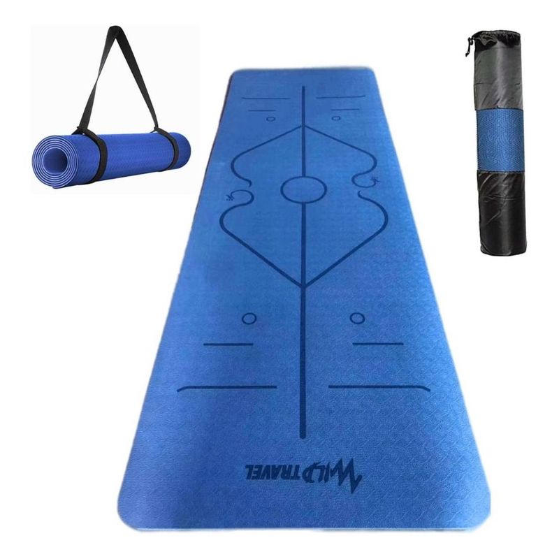 GENERICO - Colchoneta de Yoga Ecológica Doble Color con Bolsa y Correa