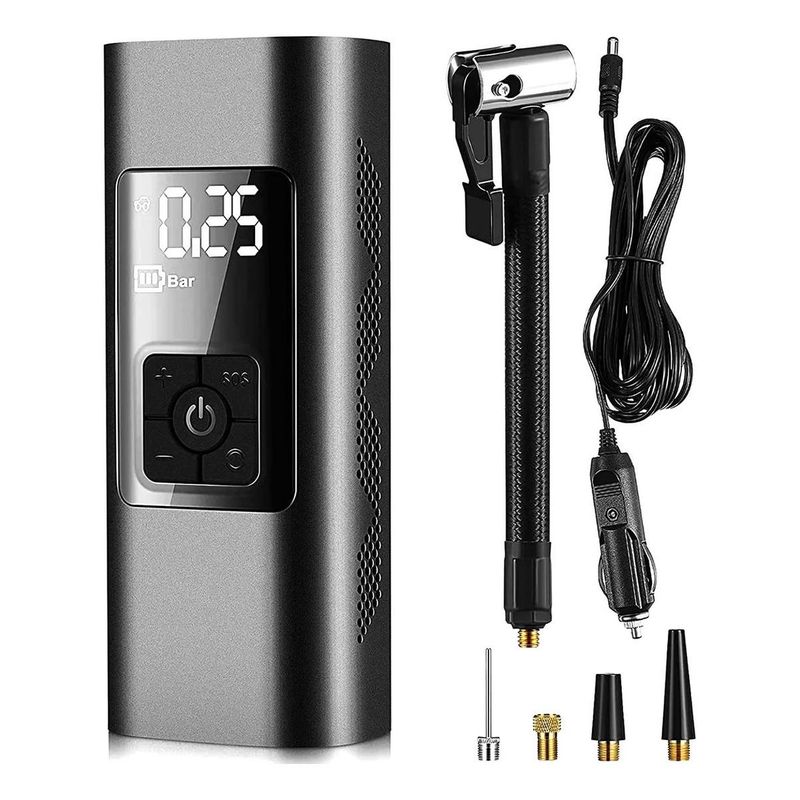GENERICO - Compresor inflador portátil recargable para auto y bici