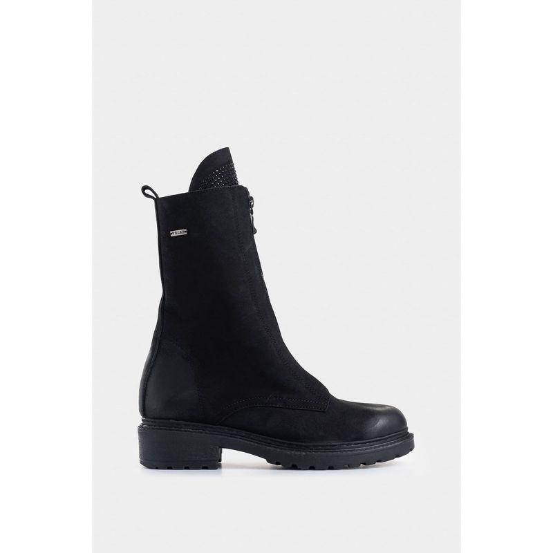 VELEZ - Vélez Botines Militares Umbra Cuero Mujer Brillo Negro