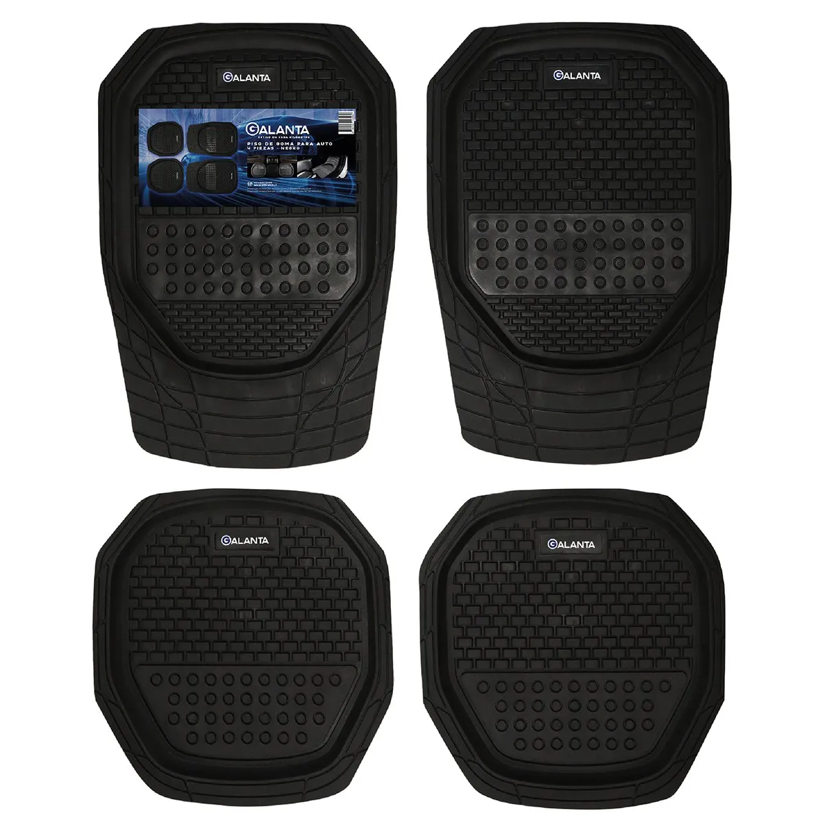 GALANTA - Alfombra 4 Piso de Goma Auto Suv Galanta Universal Ajustable