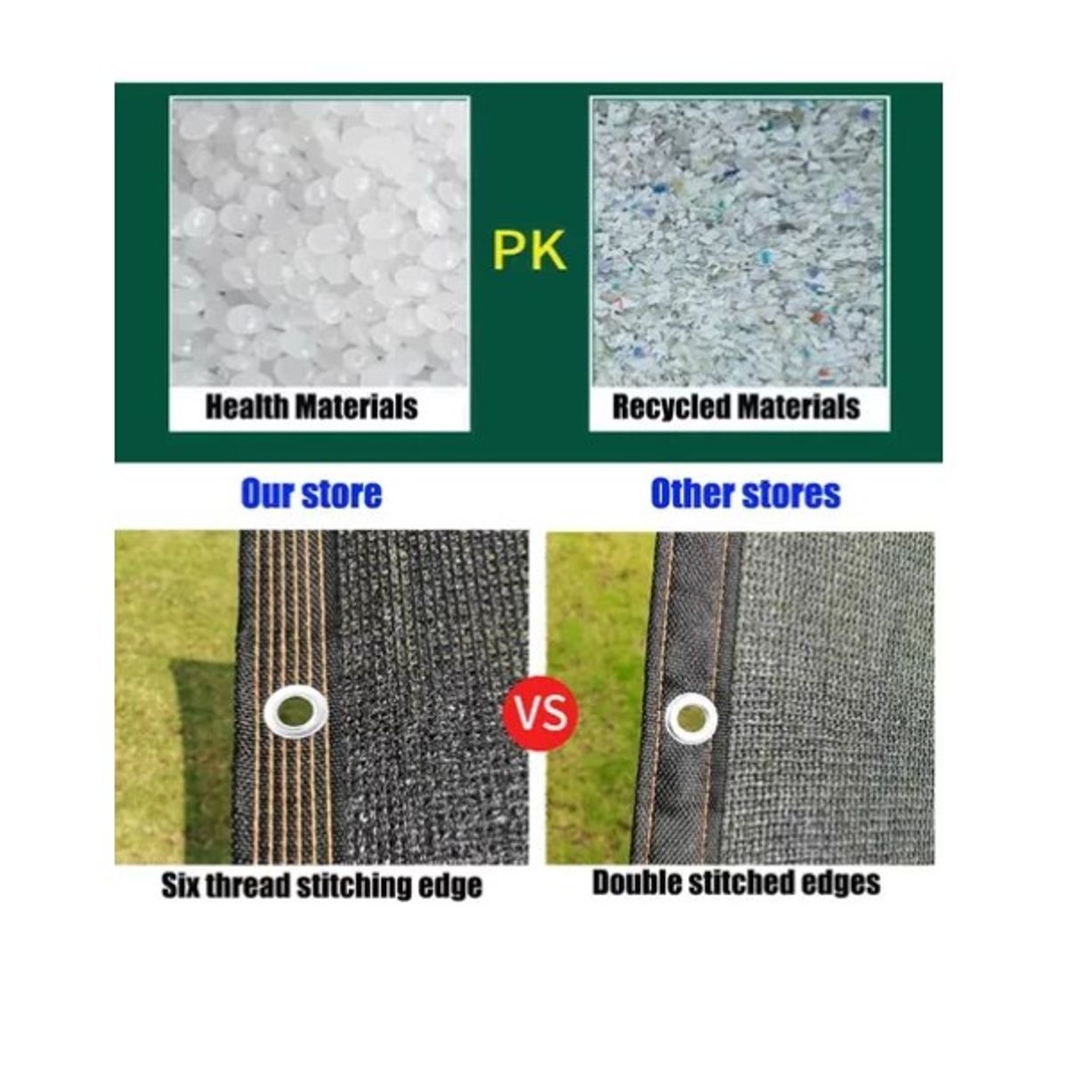 OFERTABKN - Lona Carpa Malla Sombra 5x8 Metros