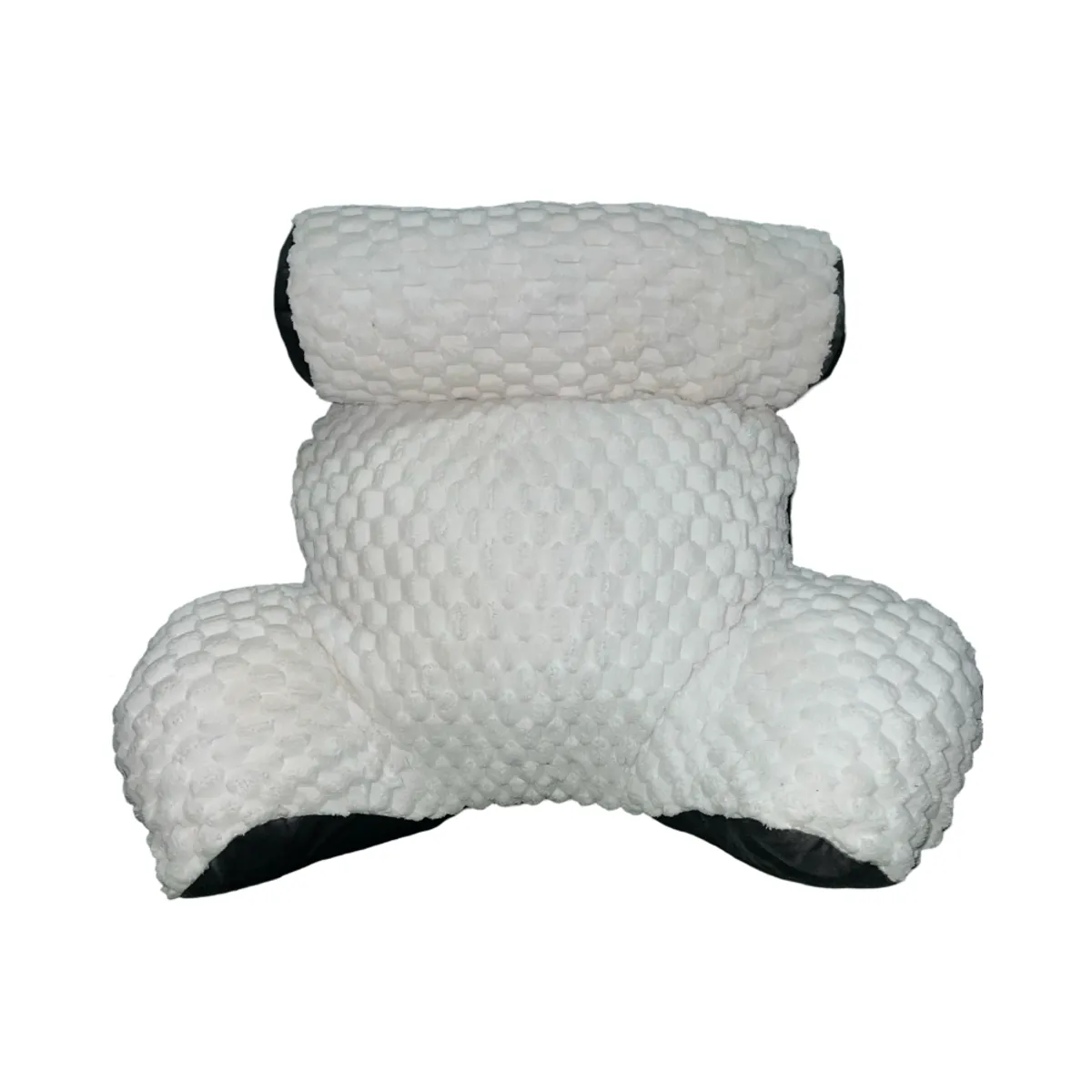 MUEBLES NEW - COJIN DE DESCANSO GRIS FELPA.