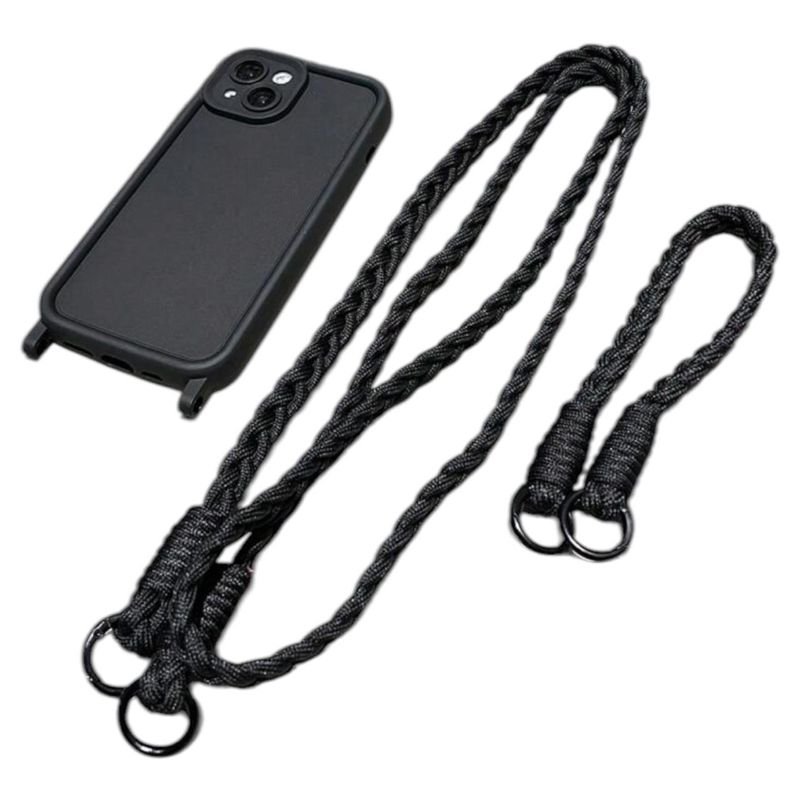 GENERICO - Carcasa Para iPhone 16 Pro Max Colgante 2 Cordones
