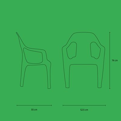 Imagen 2 del producto Pack 4 Sillas Modelo Milan Blancas