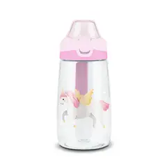 OEM - BOTELLA INFANTIL PLÁSTICO 500 ML CORAL ROSA
