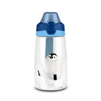 BOTELLA INFANTIL PLÁSTICO 500 ML CORAL AZUL