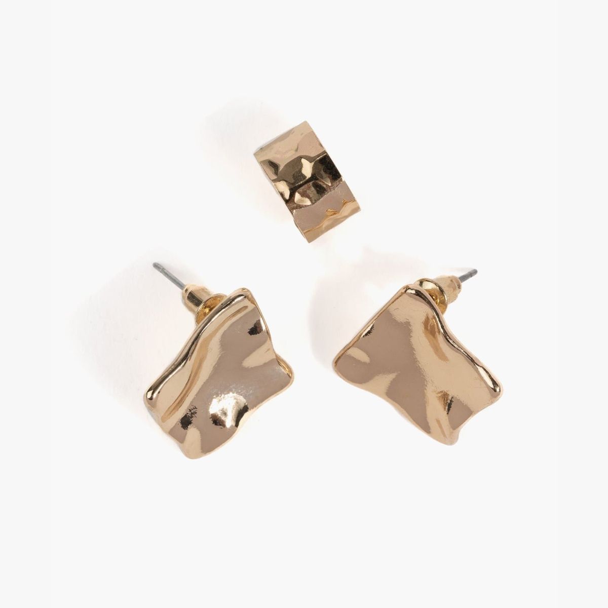 LOUNGE - Set Aros Cuadrados Irregulares Cuff.